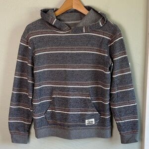 Bundle 2 for $30! Quiksilver Kids 12 Gray and White Striped Hooded Pullover
